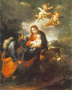 MURILLO, Bartolome Esteban Flight into Egypt sg oil painting reproduction